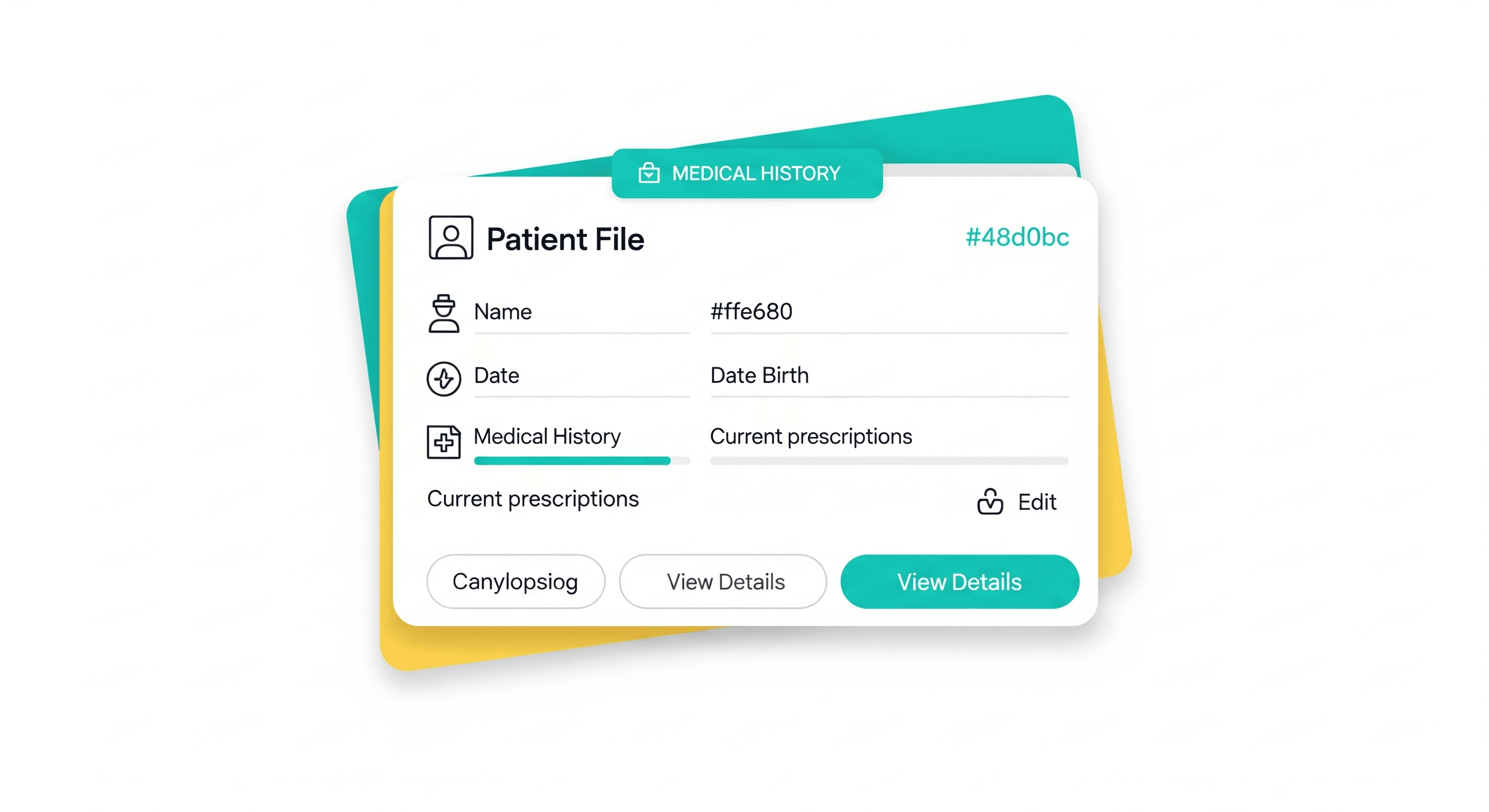 Vista del expediente de un paciente en MediScript Pro